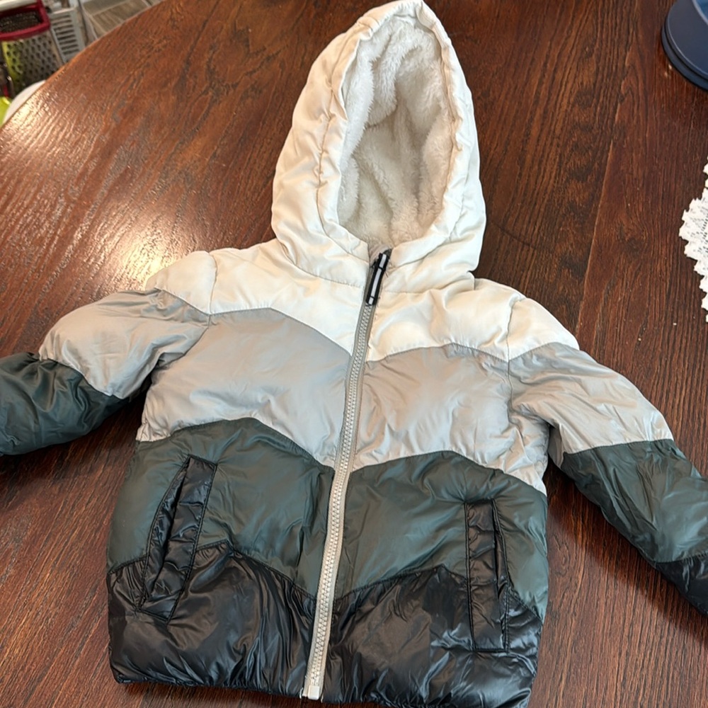 Cat & Jack fur lined puffer jacket